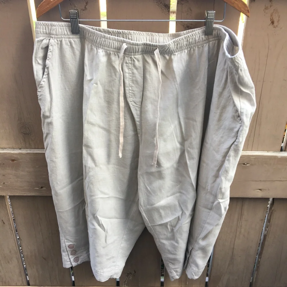 Coral Bay Plus Pull On Drawstring Capris Sz 3X - Picture 3 of 11